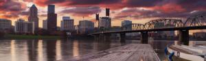 willamette river docks and sunset